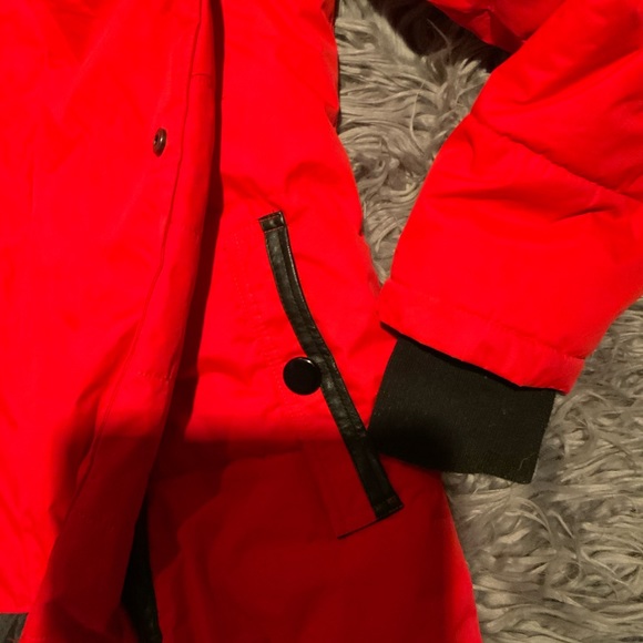 Red Double Zip Parka Puffer Jacket - Picture 8 of 8